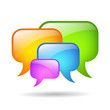 Coloured vector speech bubbles cloud