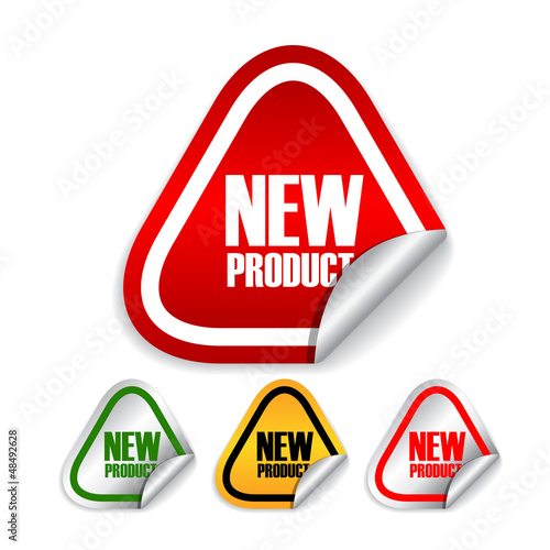 Vector: New product vector labels set New product vector labels set