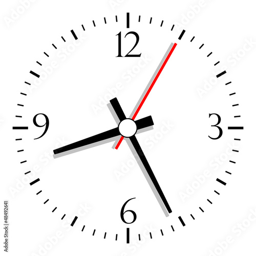 Vector: Vector clock isolated on white Vector clock isolated on white