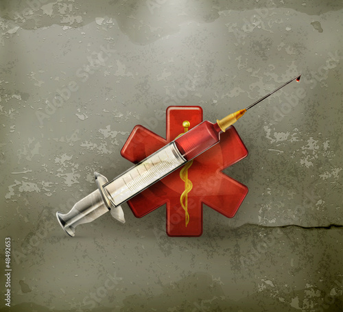 Vector: Medicine icon, old-style Medicine icon, old-style