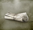 Vector: Rolled Newspaper, old-style Rolled Newspaper, old-style