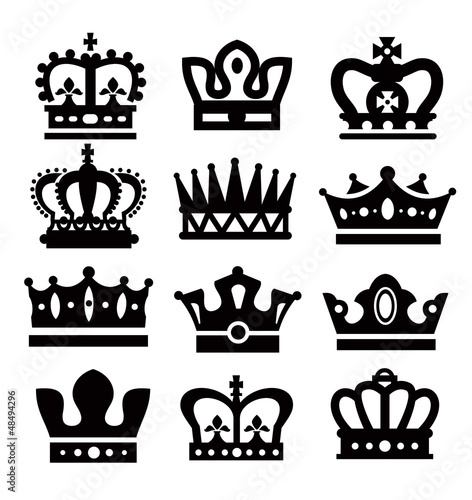 Vector: black crowns black crowns