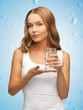 woman with glass of water
