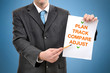 Businessman with marketing strategy