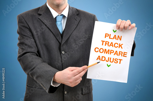 Photo: Businessman with marketing strategy Businessman with marketing strategy