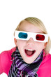 Kind sieht mit 3D-Brille