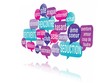 nuage de mots bulles 3d : rencontre, amour