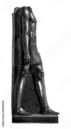 Illustration: Standing Pharaoh - Egyptian Sculpture Standing Pharaoh - Egyptian Sculpture