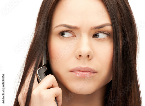 Photo: woman with cell phone woman with cell phone