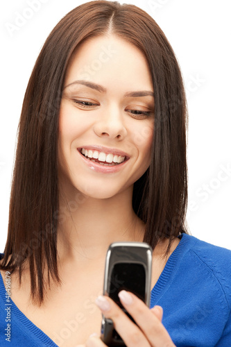 Photo: woman with cell phone woman with cell phone