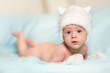 Photo: Smiling beautiful newborn Smiling beautiful newborn