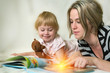 Mother and daughter in a joint game