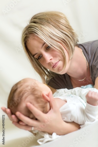 Photo: Portrait of angelic baby and his mother Portrait of angelic baby and his mother