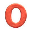 Plasticine letter isolated on a white background
