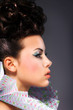 Renaissance. Woman with Frill - Bright Hairstyle and Make Up