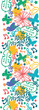 vector spring music symphony vertical seamless pattern