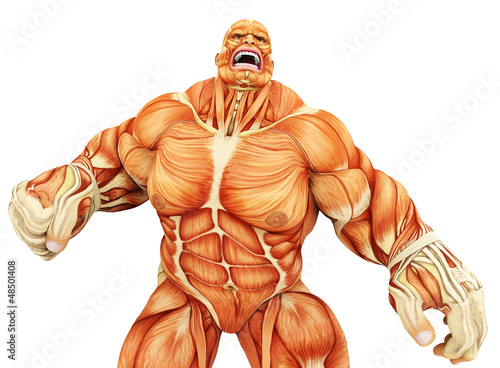 Illustration: male super muscle hungry male super muscle hungry