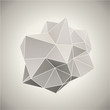 Abstract 3D form in vintage color vector illustration.