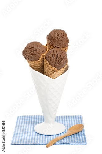 Photo: Three Chocolate Ice Creams Three Chocolate Ice Creams