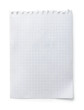 Blank checkered notepad page