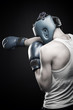 Young strong boxer