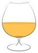 Illustration 1 Glas Weißwein, a glass of white wine
