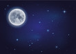 Vektor: Mond und Sternenhimmel Mond und Sternenhimmel