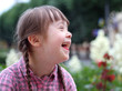 Portrait of young happy girl smiling.