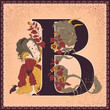 Children book alphabet. Letter B. Beauty and the Beast