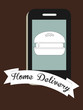 Home delivery of fast food illustration