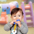 Adorable baby girl in the creche