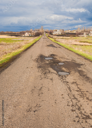 Photo: Narrow country road in the Ukraine Narrow country road in the Ukraine