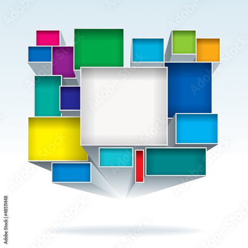 Vector: Abstract 3D color boxes background. Abstract 3D color boxes background.