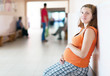 Photo: pregnant woman waits to doctor receive pregnant woman waits to doctor receive