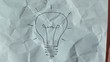 light bulb drawing unwrapping