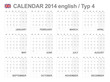 Calendar 2014 Typ D