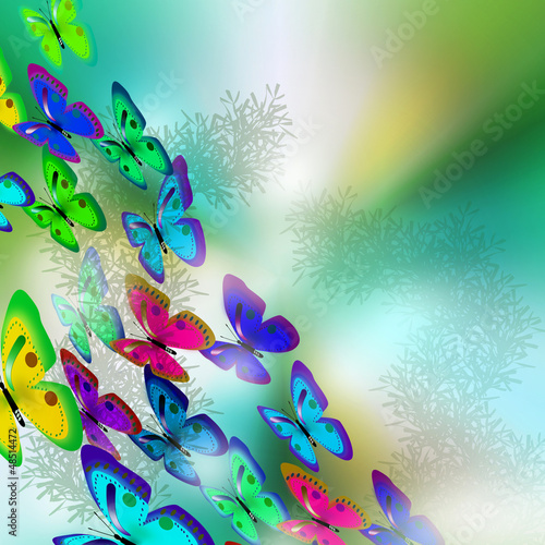 Illustration: Background. Butterflies Background. Butterflies
