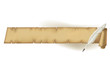 Old parchment with a feather
