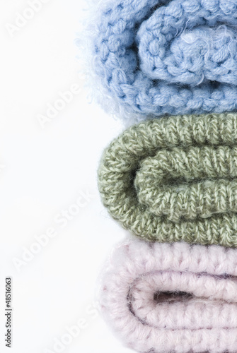 Photo: stack of knitted hats stack of knitted hats