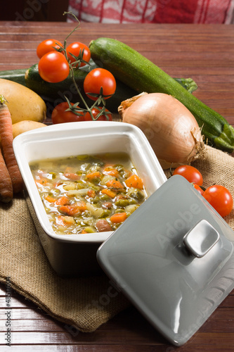 Photo: Minestrone - Italian vegetable soup Minestrone - Italian vegetable soup