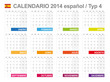 Calendario 2014 español Typ D