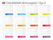 Calendar 2014 english Typ D