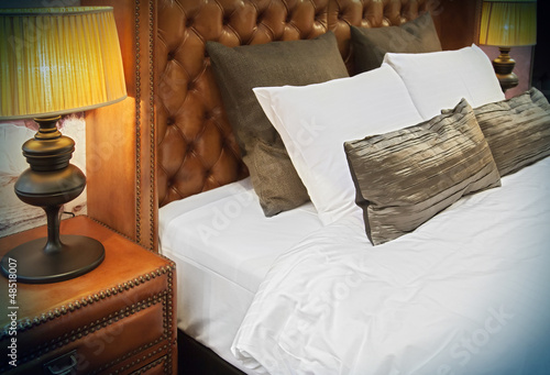 Photo: detail of double bed detail of double bed