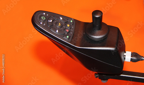 Photo: The Control Panel of a Disability Electric Wheelchair. The Control Panel of a Disability Electric Wheelchair.
