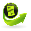 bouton document flêche verte