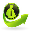 bouton professionnel flêche verte