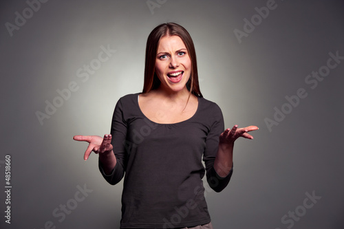 Photo: emotional young woman emotional young woman