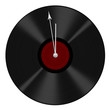 Old record recycled into clock - at twelve - time lost, going et