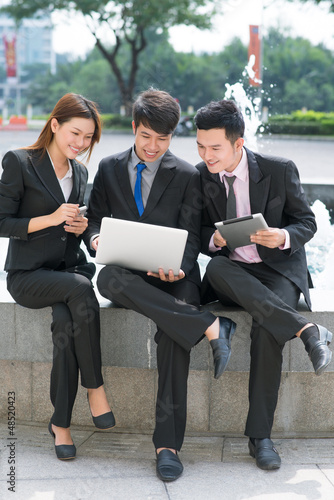 Photo: Trio at work Trio at work