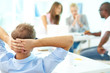 Relaxed teacher